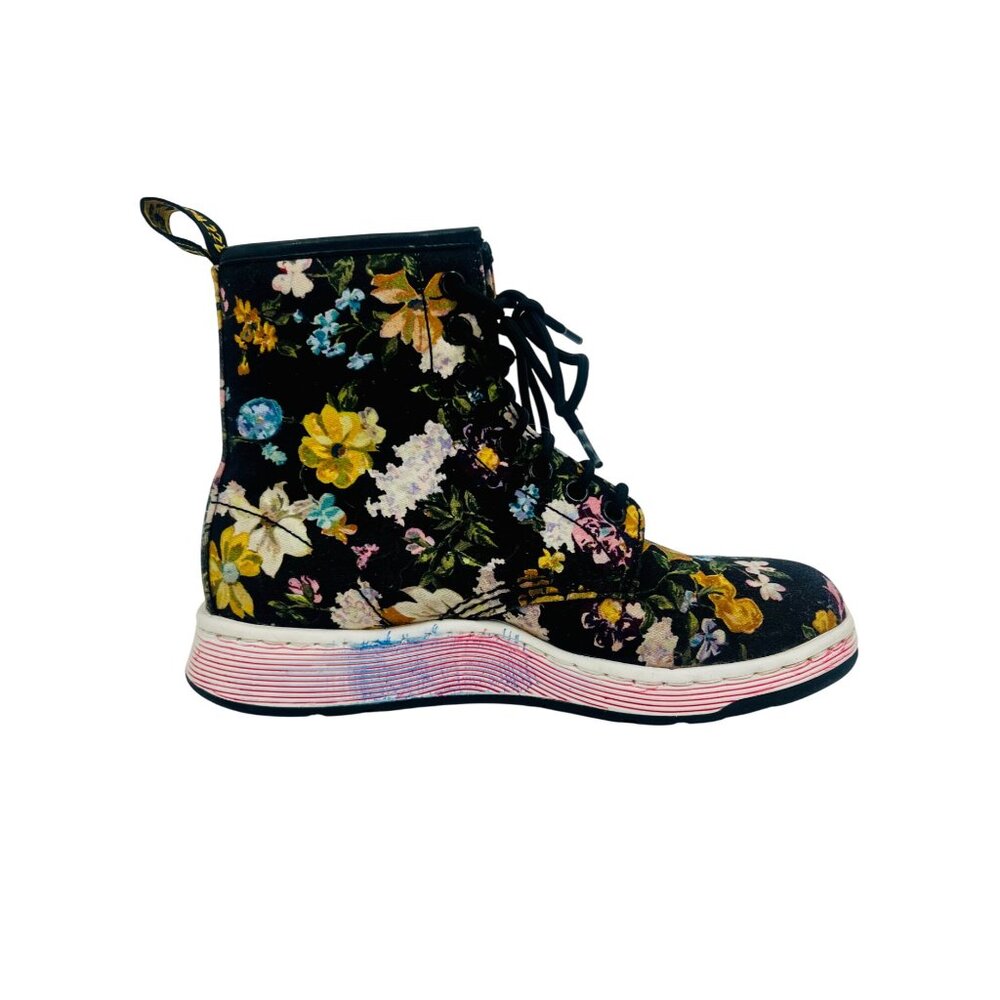 Dr. Martens Newton Floral Boots Darcy Print Canvas Sole Shoes| Streetwear Grunge - Picture 2 of 16